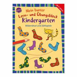 Mein bunter Lern u Übungsblock Kindergarten Bilderrätsel u Zählspiele