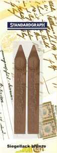 Rubinato Siegellack ohne Docht bronze, 2 Stück, 9cm, SB-Verpackung