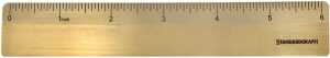Standardgraph Messinglineal 6 inch Skala lasergraviert 1 Stück