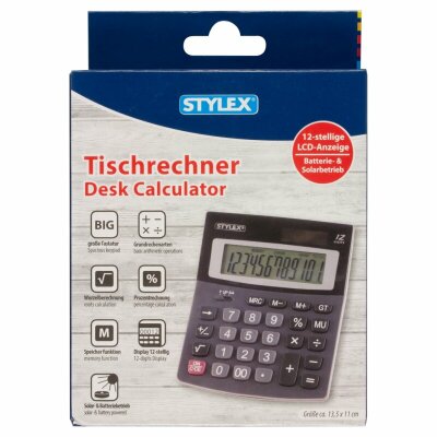 KOH Taschenrechner " Beta "12-stellige LCD-Anzeige , 11 cm x 14 cm, auf Blisterkarte