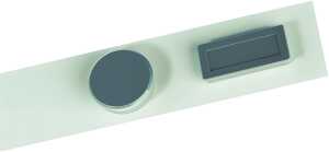 Wand-Magnetleiste, selbstklebend weiß 100x5cm, mit Polsterklebeband