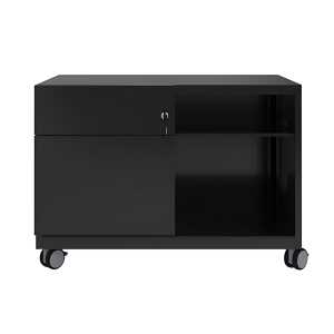 Note Caddy, Rollcontainer, Schublade links, B 800 mm, schwarz