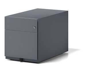 Rollcontainer Note mit Griffleiste, anthrazitgrau,