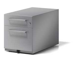 Rollcontainer Note, mit Griff, silber,