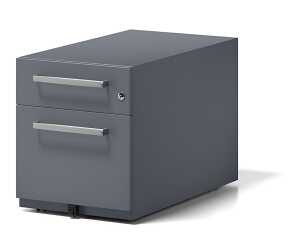 Rollcontainer Note, mit Griff, anthrazitgrau,