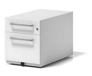 Rollcontainer Note, mit Griff, verkehrsweiß,