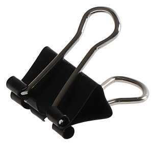 Foldbackklammern, schwarz vernickelt, 15 mm lang, 1 Schachtel = 12 Stk