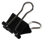 Foldbackklammern, schwarz vernickelt, 15 mm lang, 1...