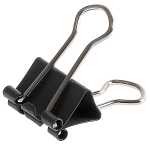 Foldbackklammern, schwarz vernickelt, 19 mm lang, 1...