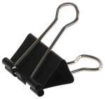 Foldbackklammern, schwarz vernickelt, 25 mm lang, 1...