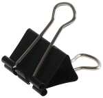 Foldbackklammern, schwarz vernickelt, 32 mm lang, 1...