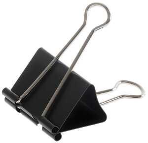 Foldbackklammern, schwarz vernickelt, 51 mm lang, 1 Schachtel = 12 Stk