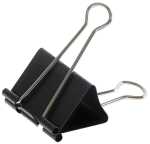 Foldbackklammern, schwarz vernickelt, 51 mm lang, 1...