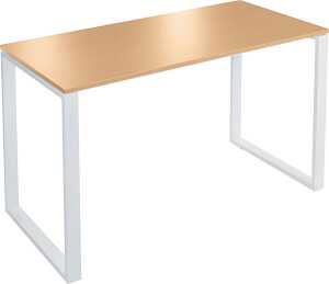Stehtisch Gestell: Weiß, Buche, Höhe: 1100mm / 1600mm 800mm