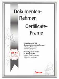 Bilderrahmen Detroit, Alu, 21 x 29,7 cm, silber