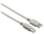 USB Anschlusskabel A-Stecker-B-Stecker, 3 m, grau