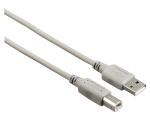 USB Anschlusskabel A-Stecker-B-Stecker, 5 m, grau