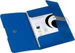 Gummizugmappe PP A4 blau opak VE = 1 Packung = 3 Stück