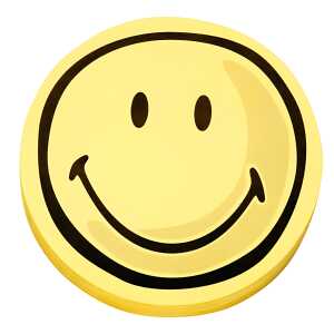 Kommunikationskarte Smilie positiv 100 mm 100 Stück