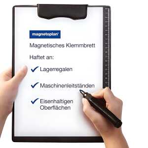 Klemmbrett magnetisch schwarz DIN A4