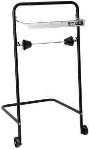 Putztuchspender Bodenspender, schwarz, Metall, für Rollen bis 40 cm,