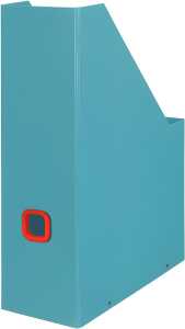 Stehsammler Click & Store Cosy, blau, für DIN A4, mit Griffloch Karton