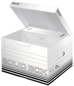 Archivschachtel Solid A4, weiß, für 3 Archivboxen, Wellpappe, 10 Stück