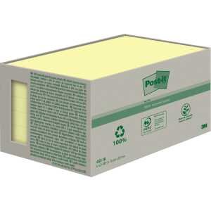 Post-it Notes Recycling Mini Tower gelb 127x76mm, 100 Blatt/Block