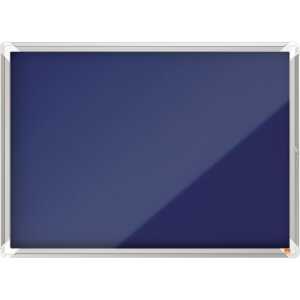 Schaukasten Premium Plus Filz, mit Klapptür, 8xA4, blau