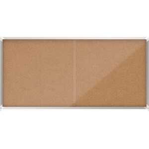 Schaukasten Premium Plus Kork, mit Schiebetür, 27xA4
