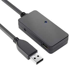 aktives USB-3.1 Verlängerungskabel, 10 m, USB-A auf 4-fach USB-Hub