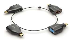 Adapterring, 4 x USB-C auf VGA/HDMI/miniDP/DP Auflösung 4KUltraHD60Hz