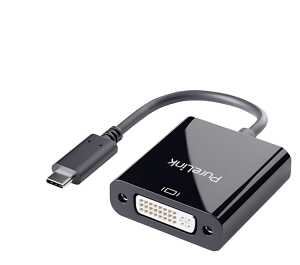 Adapter iSerie, USB-C auf DVI, schwarz, 0,10 m, WUXGA /1 920 x 1200