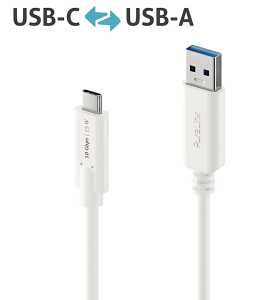 USB-C Kabel iSerie, USB-C auf USB-A, 3.1, Gen 2, 10Gbps, weiß, 0,5 m