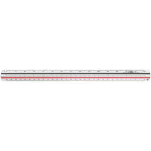M+R Dreikantmaßstab 30cm Ingenieur Kunststoff weiß