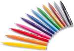 Pentel Kalligrafiestift Brush Sign Pen Set 12 St. Basicfarben