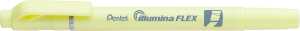 Pentel Textmarker m. 2 Spitzen 1.5 - 3.5mm und 1mm, pastellgelb