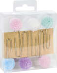 Pompon-Klammern Mix Pastell 6x20mm