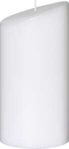 Ovalkerze 195x90x55mm weiß 4011643977792