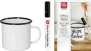 Set Emaille Tasse mit Stift 4011643976993