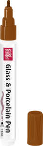 Glass u.Porcelain Pen 1-2mm braun