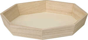 Holztablett 8eck 25,5x25,5x4cm