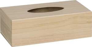 Tissuebox rechteckig, 288 mm × 130 mm × 90 mm, Naturholz