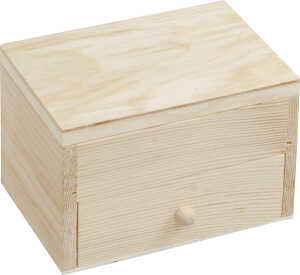 Schmuckkästchen rechteckig, 130 mm × 87 mm, natur Naturholz, natur