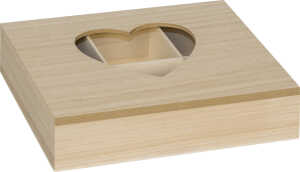 Holzbox mit Glas 18x24x5,7cm 4011643977518