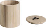 Dose rund, Ø 120 mm, H: 150 mm, Naturholz,