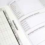 ADINA Hausaufgabenheft A5 (Leguan) für Schlaue mit Schutzumschlag