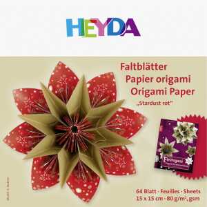 HEYDA 204875557Faltblätter Curlie 15 x 15 cm rot