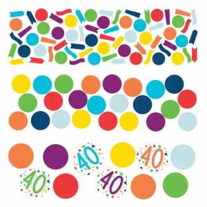 Konfetti Zahl 40 34g Confetti Birthday, aus Papier,, Amscan