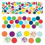 Konfetti Zahl 40 34g Confetti Birthday, aus Papier,, Amscan